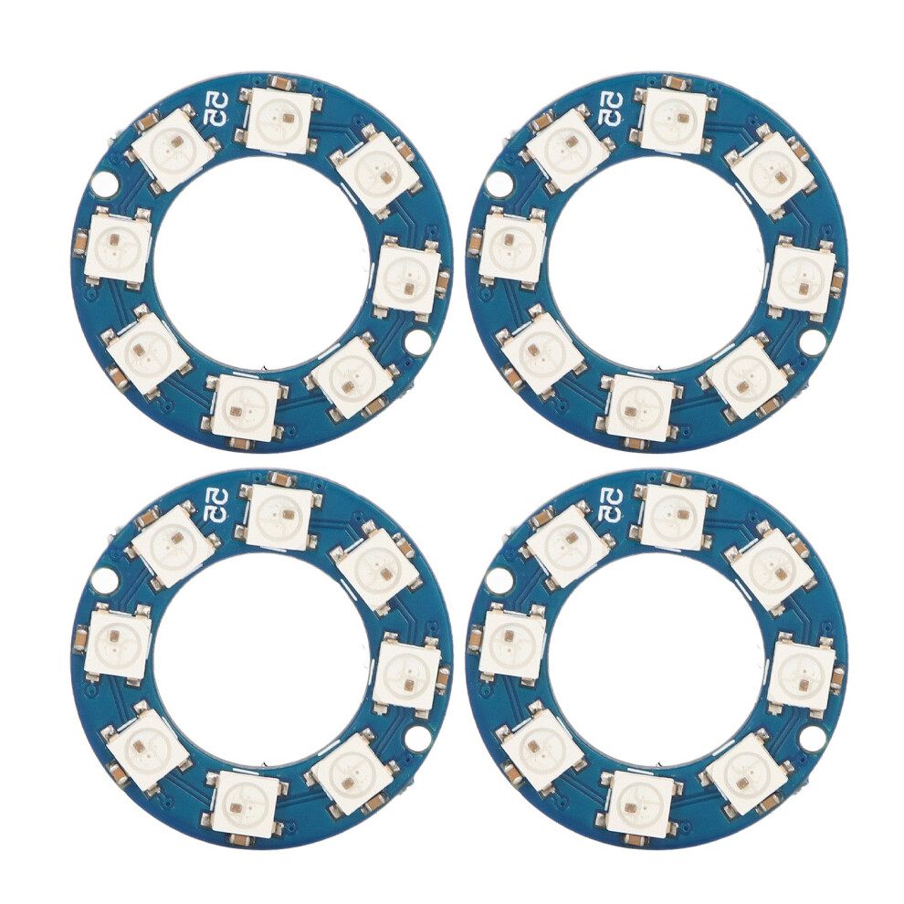 4 Stück LED-Ringlampe, RGB-Vollfarbe, 8 Stück LED