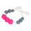Collier de dentition sensoriel en rose rouge - Silicone de dureté moyenne 11