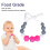 Collier de dentition sensoriel en rose rouge - Silicone de dureté moyenne 6