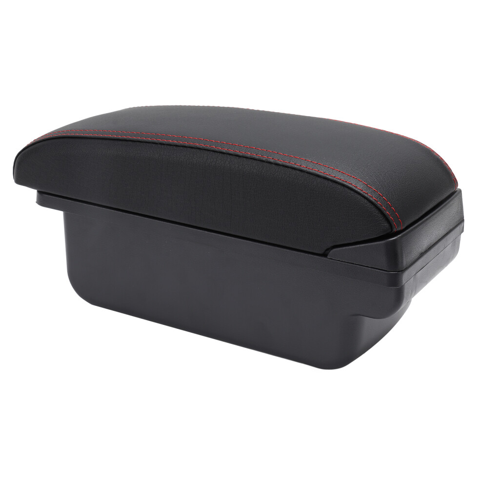 Center Console Armrest Box For Peugeot 307 With Stitch Black/Red 4961372015343