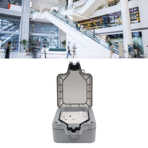 Outdoor Waterproof Switch Socket Box, 15.8x9x11.4cm, Splashproof Dustproof
