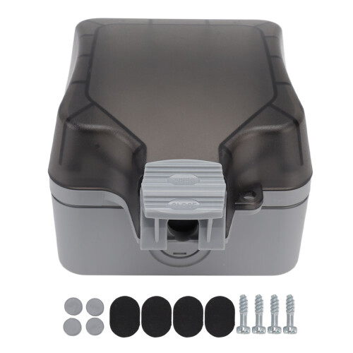 Outdoor Waterproof Switch Socket Box, 15.8x9x11.4cm, Splashproof Dustproof 1