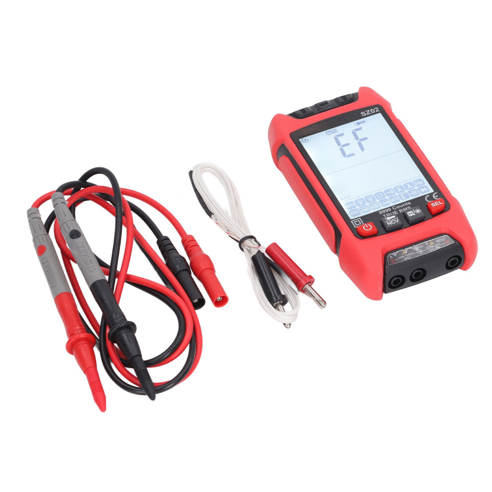 Red Digital Multimeter With Ncv, Backlit Display, 999.9V Max 6911372004593