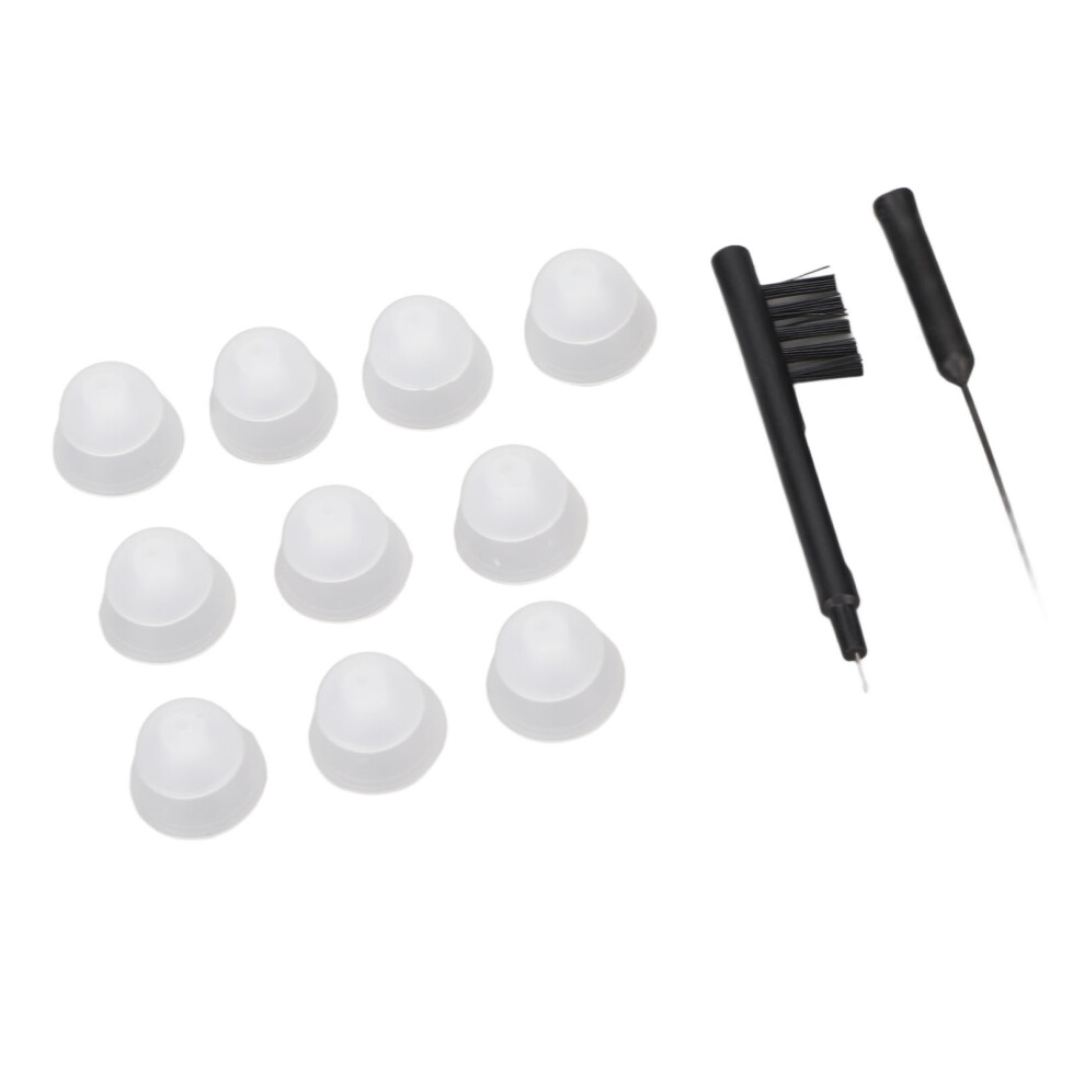 Silicone Hearing Amplifier Dome Cleaner Set with Vent Brush & Cleaning Brush