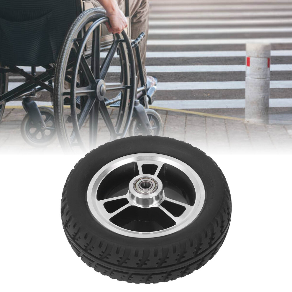 Light 6In Aluminum Wheelchair Wheel With Pu Tire, Anti Skid, Quiet Replacement