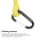 Sturdy Nylon Tool Tether Rope with Climbing Hook Yellow 5ft 3