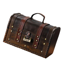 Elegant European Wood Suitcases Spacious Handheld Travel Trunk For Collector And Enthusiasts Daily Casual Use Coconut Brown F