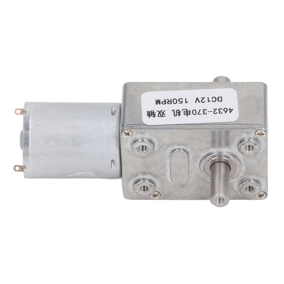 Dc12v Worm Gear Motor 150Rpm Double Shaft Metal Reduction Aluminum Brass 4951372021512