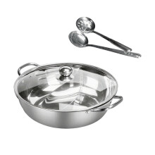 Dubbelzijdige soeppan met beveiligd deksel Premium-32 cm