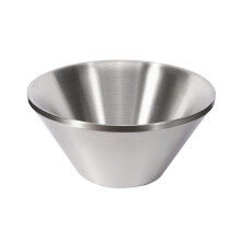 Bol à salade de mélange en forme de V, bol à soupe en-argent