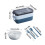 Spill Resistant Double Layer Lunch Box Nonrust Steel-Blue 4