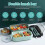 Spill Resistant Double Layer Lunch Box Nonrust Steel-Blue 3