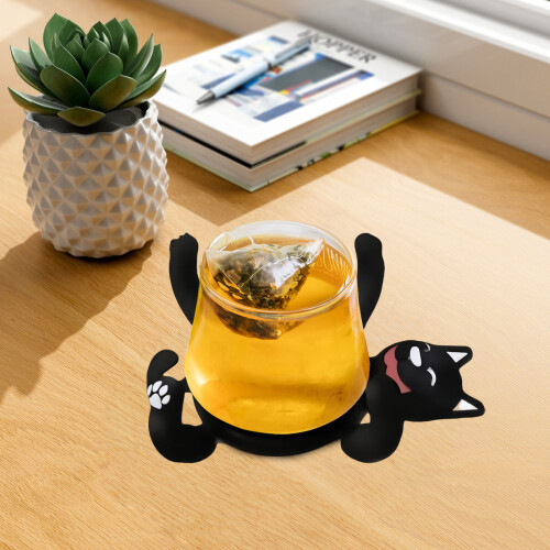Creative Cats Coaster Waterproof NonSlip Mugs Holder Cup-White 2