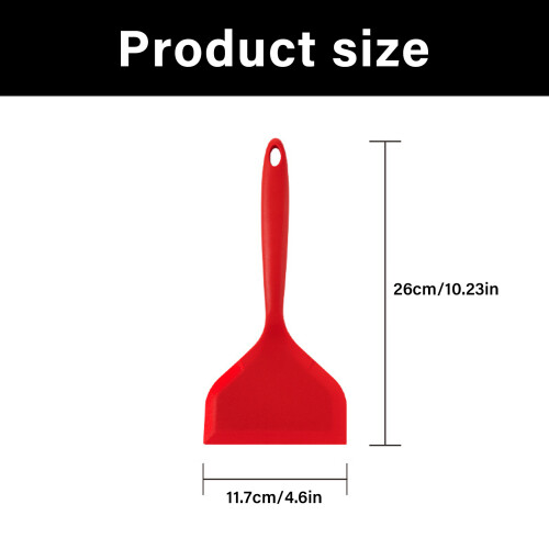 Extra Wide Flexible Kitchen Spatula For Tamagoyaki Steak-Black 2