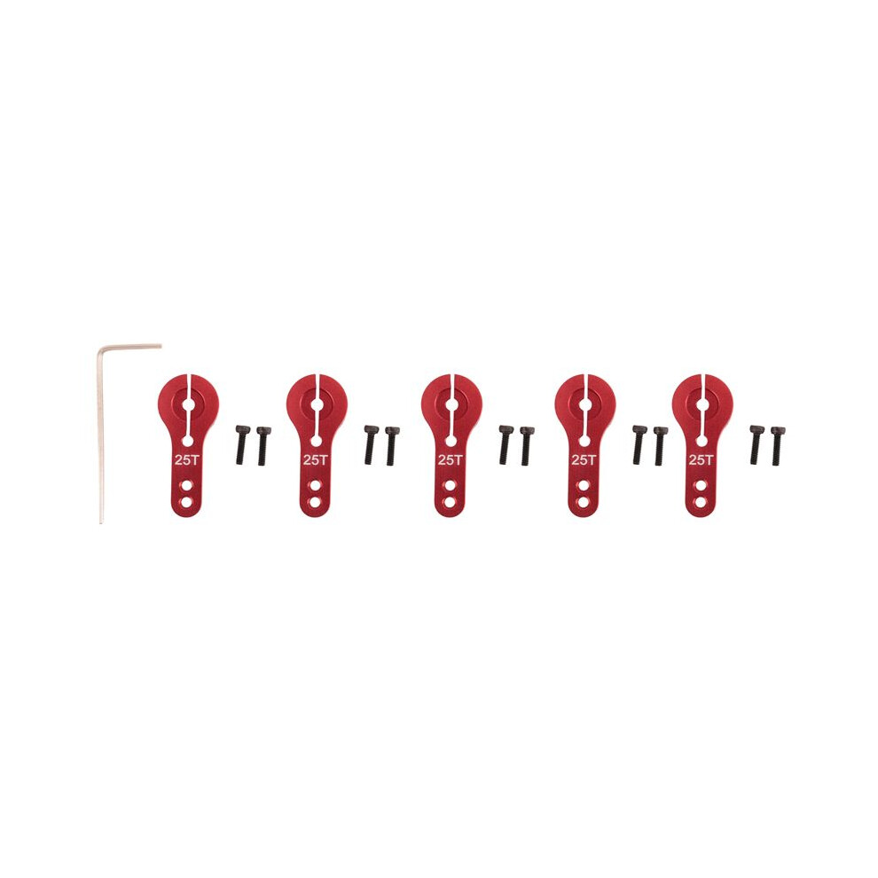 6Pcs 25T Aluminum Servo Horn M3 Threads Steering Arm High Torque Servos Motors Parts Rc Car Plane Boat 6031158208684