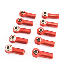 10 StüCk Metall M2.5 Link Spur Stangen Kopf Kugel Gelenk für A959 12428 144001 WPL C24 MN D90 MN99S RC Auto Teile, Rot