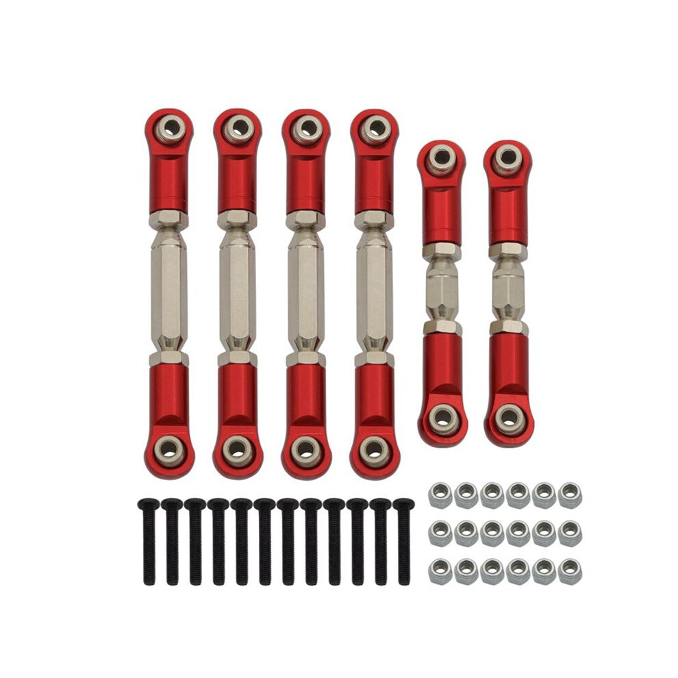 Metal Tie Rods Linkage Set For 1/10 Arrma Granite Senton Vorteks Typhon Rock Rc Car Upgrade Parts, Red 6033204455967