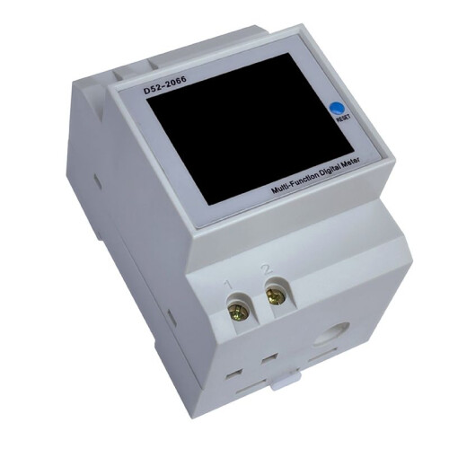 Din Rail Digital Voltmeter Current Wattmeter Electric  KWh Meter Frequency Volt Amp Monitor External CT 1