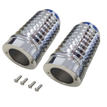 Couvercles de Curseur de Botte de Fourche RéTro ChroméS pour Tour Road Street Tri Glide FLHR
