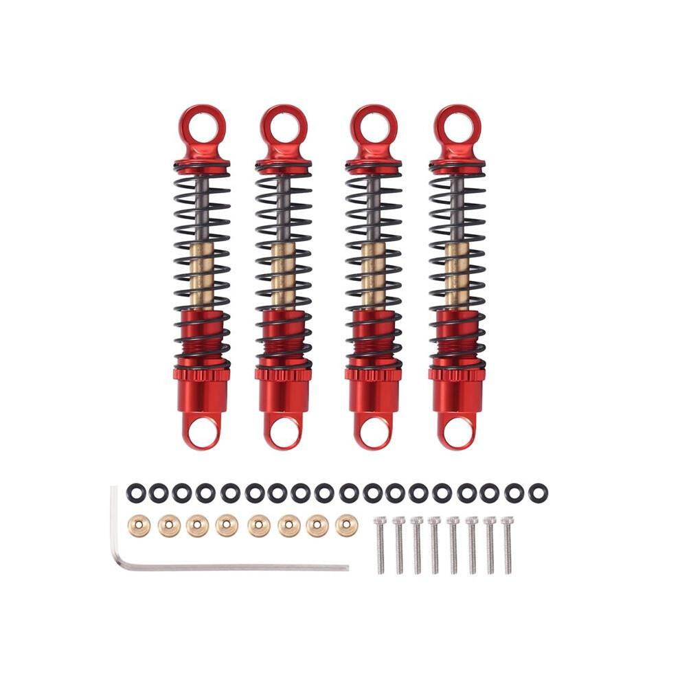 4Pcs 40Mm Metal Oil Damper For Axial Scx24 C10 Jlu Gladiator Bronco 1/24 Rc Crawler Car Upgrades, Red 6031634432862