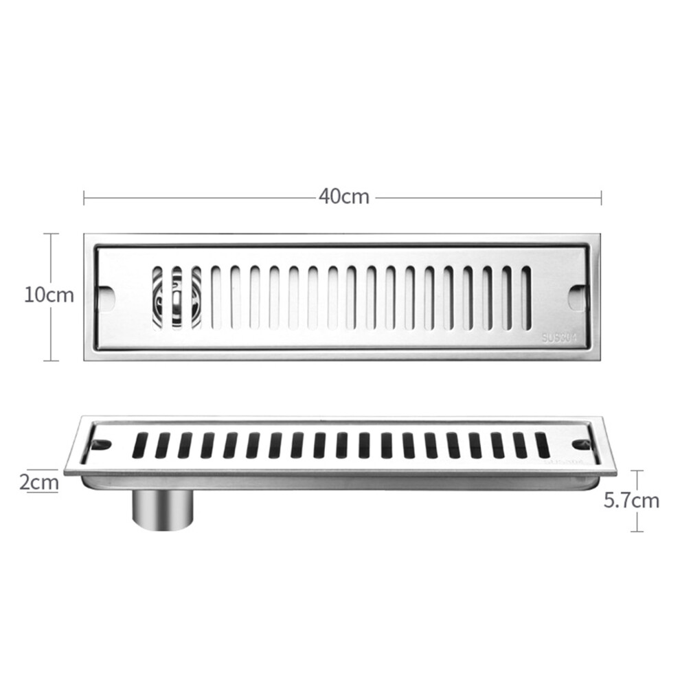High Capacity Side Draining 40Cm Steel Floor Drain For Hotel & Home 9421372010076