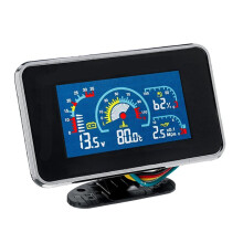4 in 1 LCD 12V/24V ÖLdruck-Voltmeter Volt Wassertemperatur ÖL-Kraftstoffanzeige mit 10-Mm-Sensor für Bagger-LKW