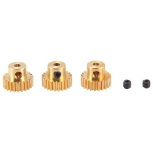 3PCS 3.175mm Shaft Brass Pinion Motor Gear 32DP 48DP 64DP M0.6 for 1/10 1/8 RC Car 3650 3660,23t