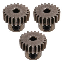 3PCS 3.175mm Shaft Steel Pinion Motor Gear 32DP 48DP 64DP M0.6 for 1/10 1/8 RC Car 3650 3660,21T