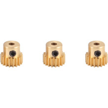3PCS 3.175mm Shaft Brass Pinion Motor Gear 32DP 48DP 64DP M0.6 for 1/10 1/8 RC Car 3650 3660,18t