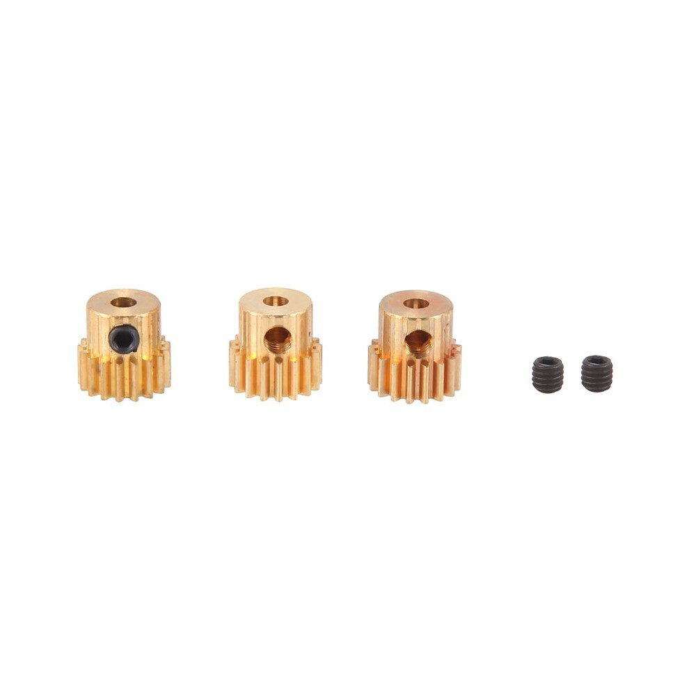 3Pcs 3.175Mm Shaft Brass Pinion Motor Gear 32Dp 48Dp 64Dp M0.6 For 1/10 1/8 Rc Car 3650 3660,17T 4713405690849