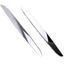 2 pieces Chrome ABS front bumper above grille hood cover trim strip 51137117242 compatible with BMW 3 Series E90 E9