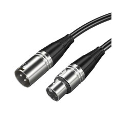 3-pinový XLR kábel pre mikrofón s konektorom samec-samica, XLR audio kábel, patch panel pre gitarové reproduktory