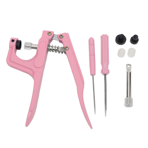 Rosa Aluminium-Ösenpresse-Set 1