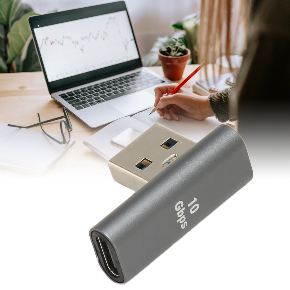 90 Usb Male To Usb-C Female Adapter, Usb 3.0, Aluminum Alloy 4341372014407