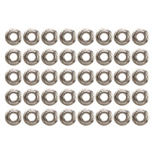 40pcs M10x1.25mm Stainless Steel Hex Flange Nuts Rust Resistant Set