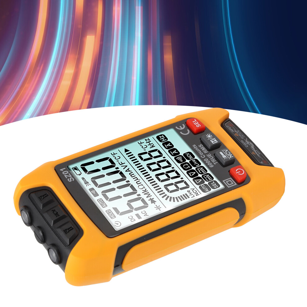 Orange Digital Multimeter Kit, Large Screen, High Accuracy, Automatic Fire Prevention 8201380927990