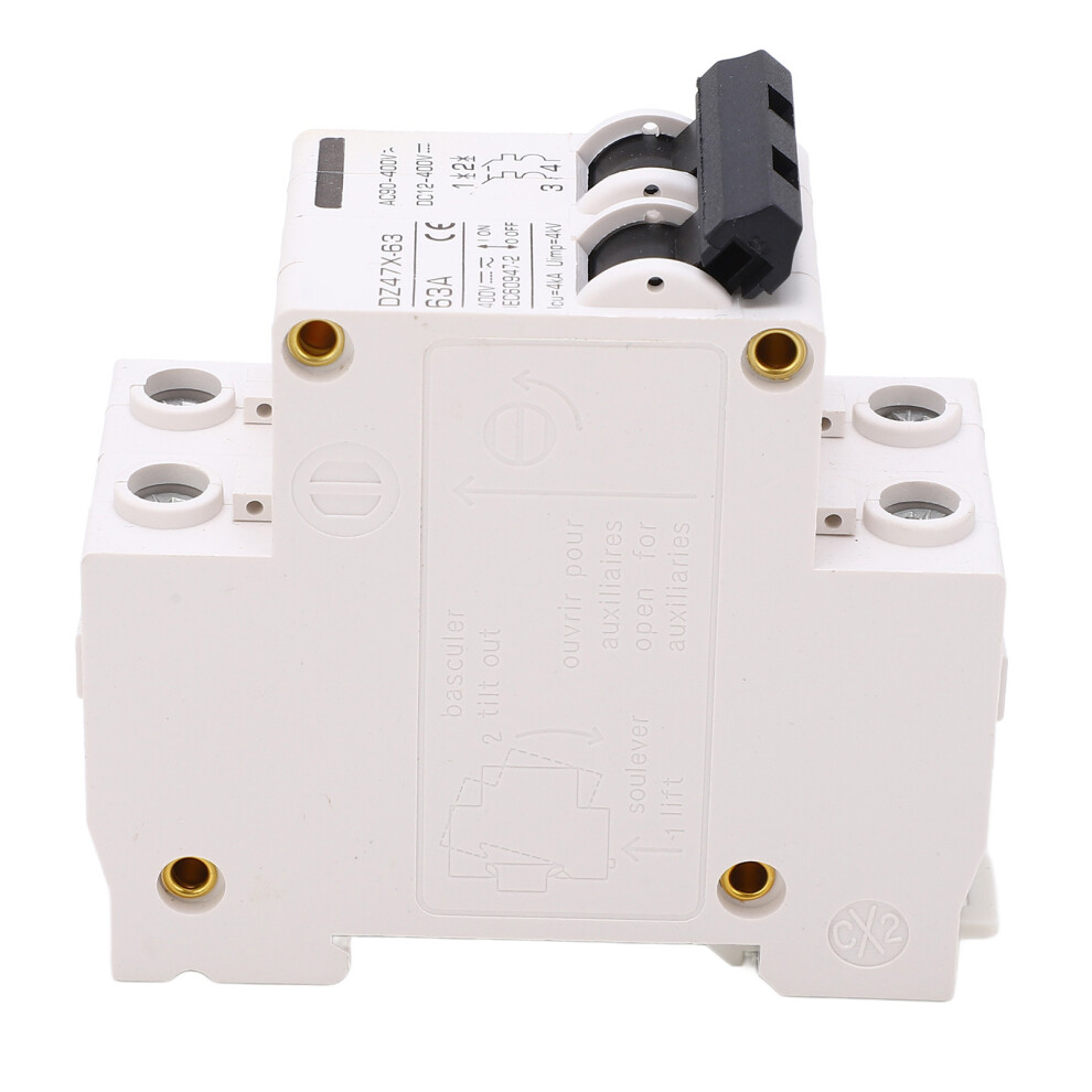 Circuit Breaker 63A 2P 400V Ac/Dc Flame Retardant For Solar Panel Installations 8491372019219