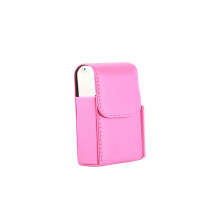 Stylish Cigarette Case, Rose Red PU Leather With Wallet Design, Unique Gift For Men And Women