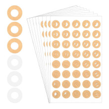 800 Stück Papierlochverstärkungen, 1/4 Zoll Binderlochverstärkungskreise (Kraft und parent)
