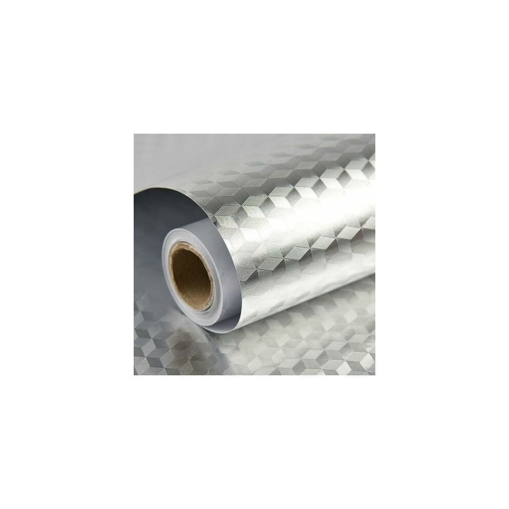 Stainless Steel Contact Paper, Waterproof Multi-Purpose Peel And Stick Wallpaper For Kitchen Backsplash, Fridge Appliances Cover (Metallic Wallpaper, 9405630029819