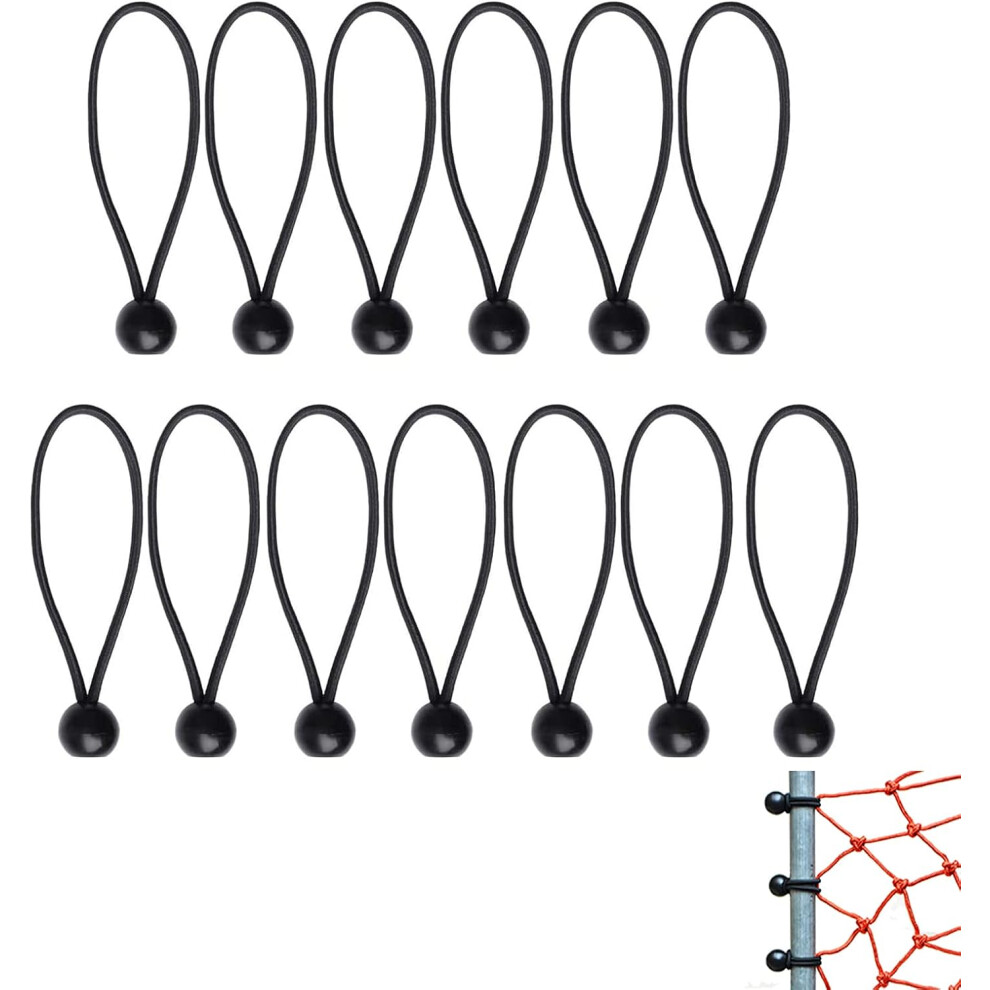Versatile Bungee Loops, Durable Ball Bungee Cord For Secure Tarp Tie Down, Strong Tension, Perfect For Camping, Cargo, Tent, Holding Wire 9448196380857