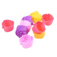 10 Silicone Rose Muffin Cookie Cup Cake Baking Molds Chocolate Jelly Maker Molds