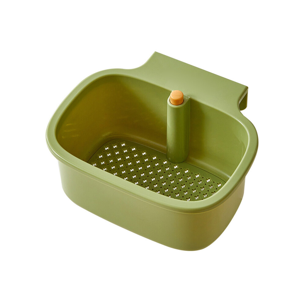 Press Drain Basket Sink Strainer With Removable Grids-Green 7751000762803