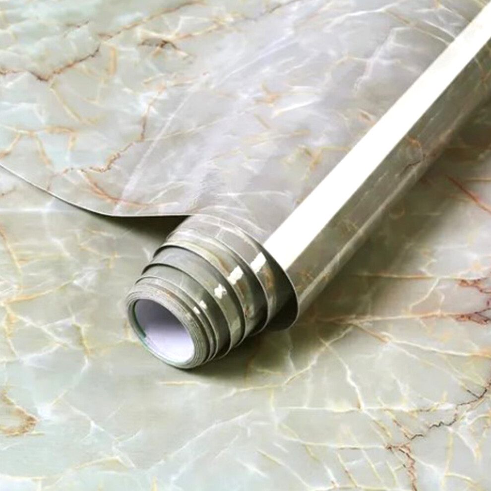Self Adhesive Marble Grain Wallpaper 40Cmx3m Waterproof Pvc For Kitchen 6911372021316