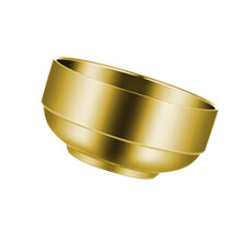 Double Walled Insulated Soup Bowl Restaurant-Gold plated 15CM