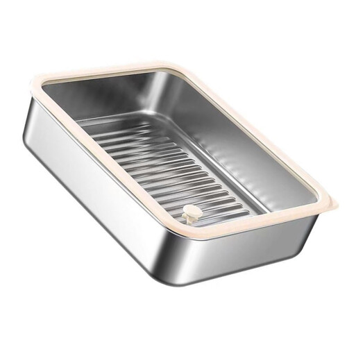 304 Stainless Steel Food Container Rustproof Lunchbox Large-L