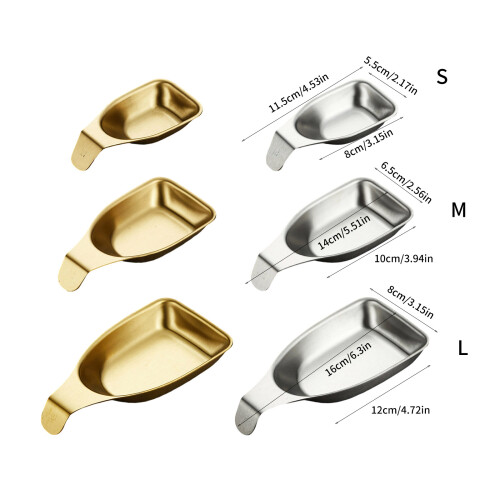 2pc Rustproof Mini Condiment Cups Stainless Steel-Sand light M 2
