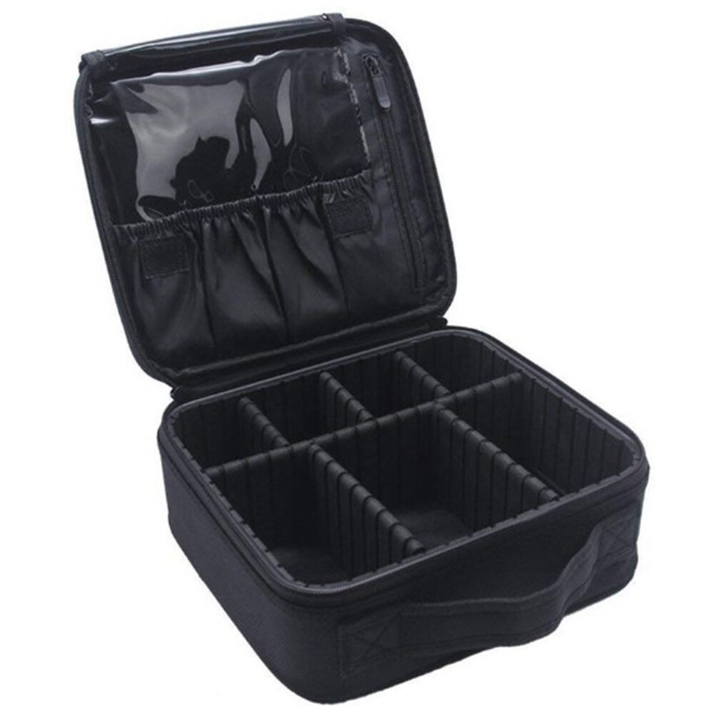 Beauty on the Go: Adjustable Dividers Multifunctional Storage Makeup Bag Oxford Fabric Nylon Waterproof Shockproof Anti Wear Spill Proof Interiors fo