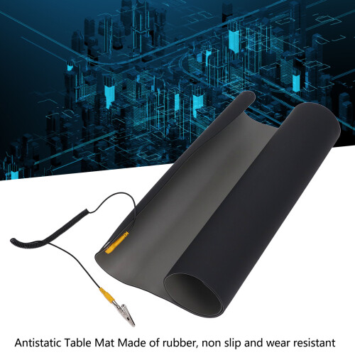 Antistatic Rubber Table Mat with Grounding Wire for Electronic Maintenance 2
