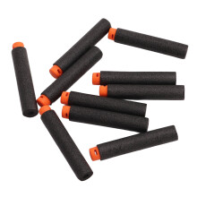 EVA-Schießfedern-Set für Kinder, Lange Schießkugel, 72 mm, Schwarz & Orange
